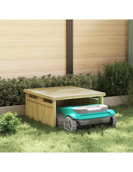 Garage per tosaerba Marrone 73.5 x 81.5 x 38.5 cm