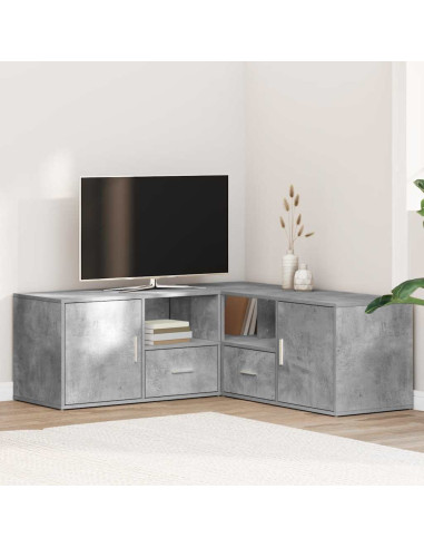 Mobile Angolare Grigio Cemento 200x40x45 cm in Truciolato