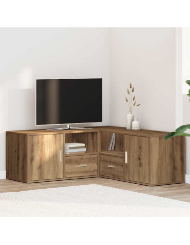 Mobile Angolare Rovere Artigianale 200x40x45 cm in Truciolato