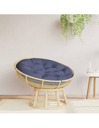 Cuscino Rotondo Blu Marino Ø 100x11 cm in Tessuto Oxford