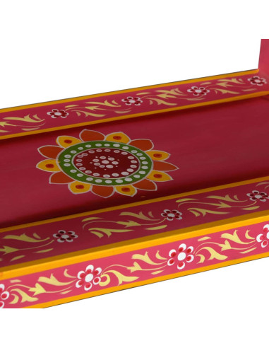 Credenza con Cassetti in Massello di Mango Rosa Dipinta a Mano