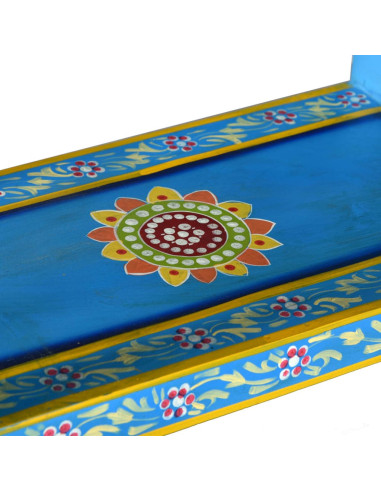 Credenza con Cassetti Massello di Mango Turchese Dipinta a Mano