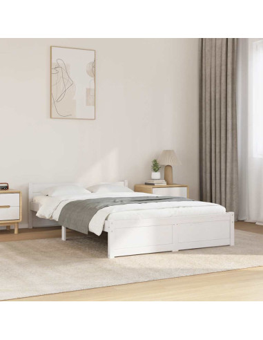 Giroletto Bianco in Legno Massello 120x190 cm Small Double