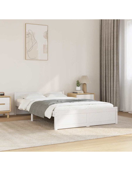 Giroletto Bianco in Legno Massello 120x190 cm Small Double