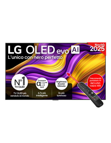 LG OLED evo AI OLED65G54LW TV Serie G5 65'' 4K, α11 Gen2, Brightness Booster Ultimate, 60W, 4 HDMI 165Hz, Smart TV 2025