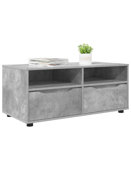 Mobile TV Grigio cemento 100 x 48 x 43 cm Legno multistrato