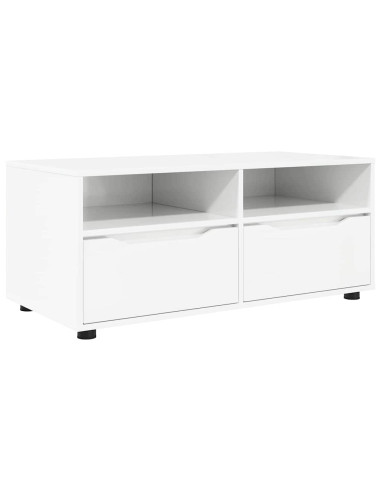 Mobile TV Bianco Lucido 100 x 48 x 43 cm Legno multistrato