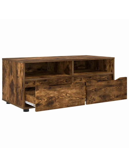 Mobile TV Rovere fumé 100 x 48 x 43 cm Legno multistrato