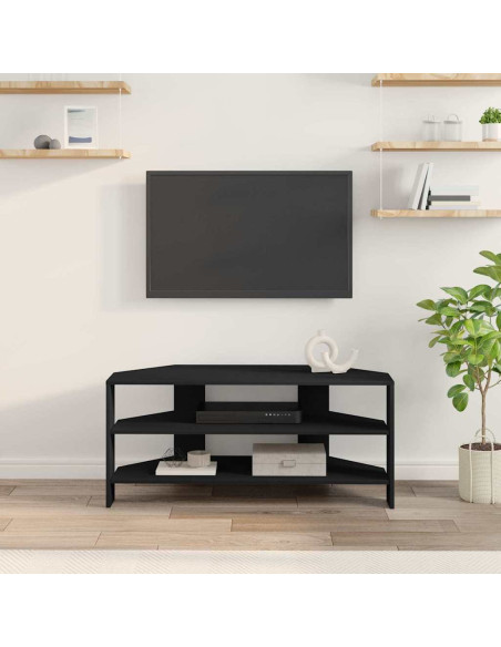 MobileTVAngolare Nero 102x40,5x45cm Legno multistrato