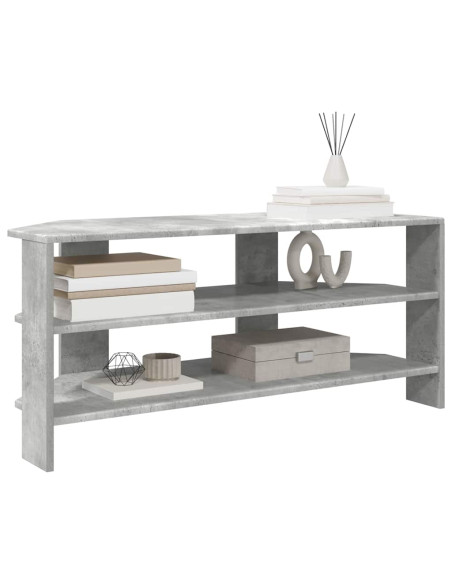 MobileTVAngolare Grigio cemento 102x40,5x45cm Legno multistrato