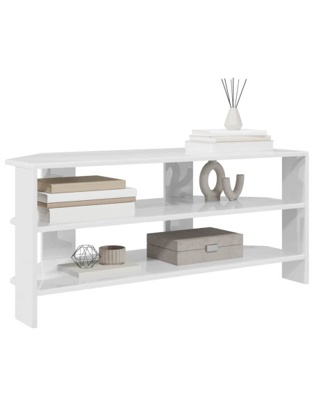 MobileTVAngolare Bianco ad Alto Lucido 102x40,5x45cm