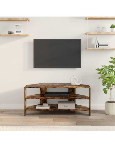 MobileTVAngolare Rovere fumé 102x40,5x45cm Legno multistrato