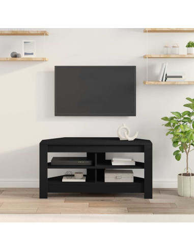 MobileTVAngolare Nero 102 x 40,5 x 45 cm Legno multistrato