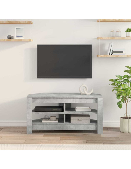 MobileTVAngolare Grigio cemento 102 x 40,5 x 45 cm