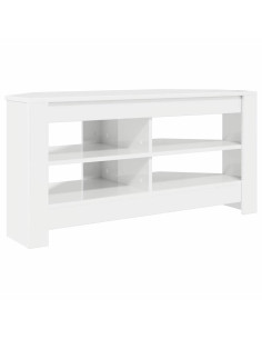 MobileTVAngolare Bianco ad Alto Lucido 102 x 40,5 x 45 cm 2