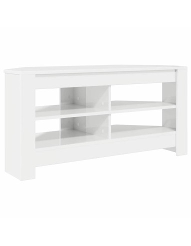 MobileTVAngolare Bianco ad Alto Lucido 102 x 40,5 x 45 cm
