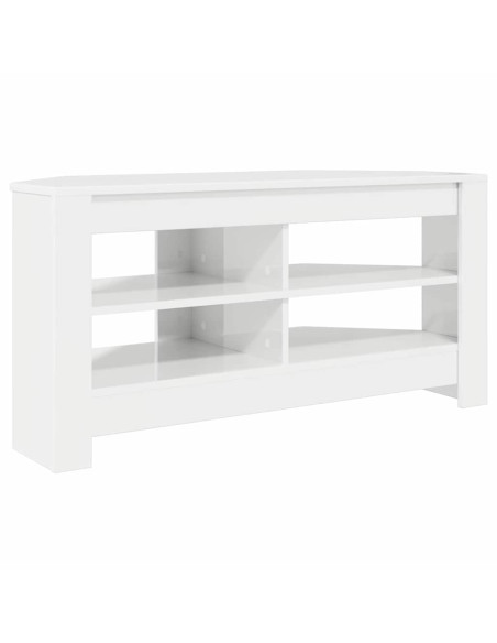 MobileTVAngolare Bianco ad Alto Lucido 102 x 40,5 x 45 cm