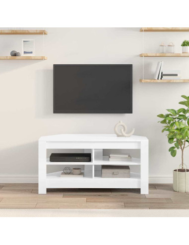 MobileTVAngolare Bianco ad Alto Lucido 102 x 40,5 x 45 cm