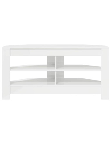 MobileTVAngolare Bianco ad Alto Lucido 102 x 40,5 x 45 cm
