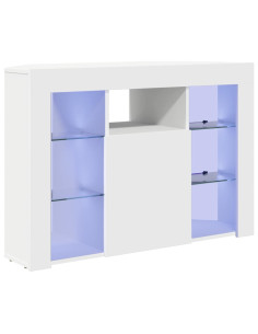 Mobile TV LED Angolare Bianco 100x40x68cm Legno multistrato 2