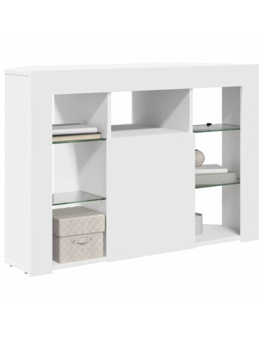 Mobile TV LED Angolare Bianco 100x40x68cm Legno multistrato