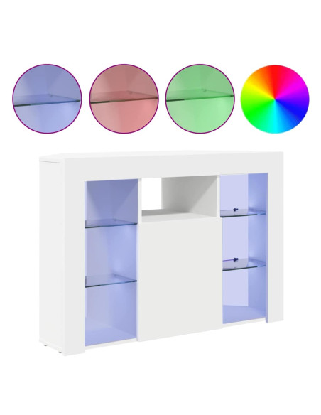 Mobile TV LED Angolare Bianco 100x40x68cm Legno multistrato