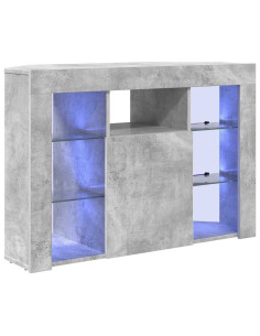 Mobile TV LED Angolare 100x40x68cm Grigio cemento 2