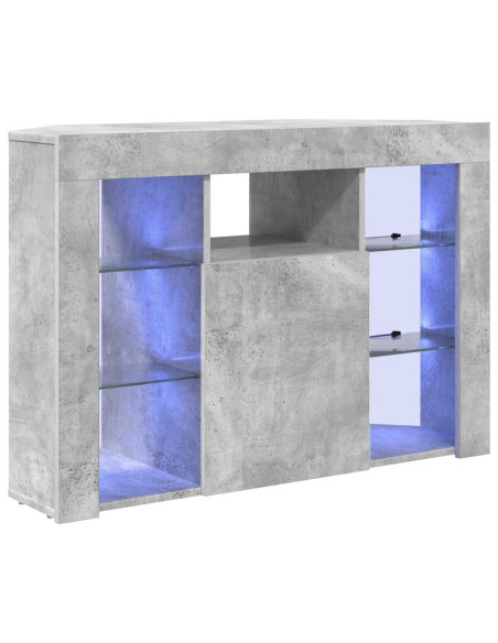 Mobile TV LED Angolare 100x40x68cm Grigio cemento