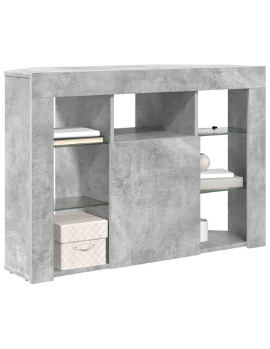 Mobile TV LED Angolare 100x40x68cm Grigio cemento