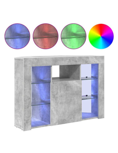 Mobile TV LED Angolare 100x40x68cm Grigio cemento