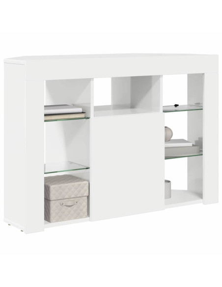 Mobile TV LED Angolare Bianco ad Alto Lucido 100x40x68cm