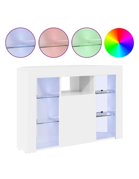 Mobile TV LED Angolare Bianco ad Alto Lucido 100x40x68cm