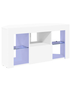 Mobile TV LED Angolare Bianco 100 x 40 x 50 cm 2