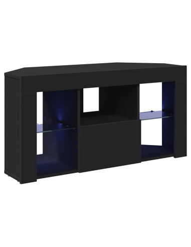Mobile TV LED Angolare Nero 100 x 40 x 50 cm Legno multistrato