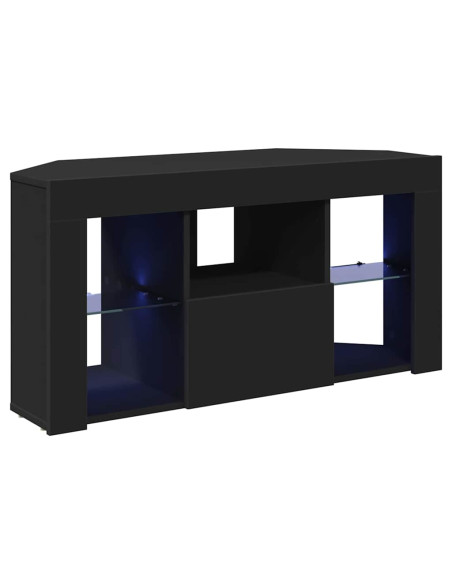 Mobile TV LED Angolare Nero 100 x 40 x 50 cm Legno multistrato