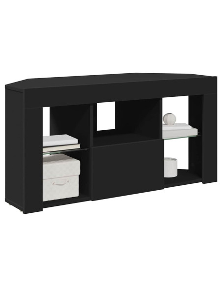 Mobile TV LED Angolare Nero 100 x 40 x 50 cm Legno multistrato