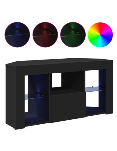 Mobile TV LED Angolare Nero 100 x 40 x 50 cm Legno multistrato