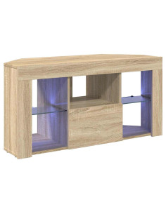 Mobile TV LED Angolare Rovere Sonoma 100 x 40 x 50 cm 2