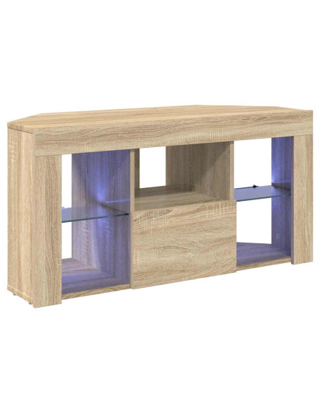 Mobile TV LED Angolare Rovere Sonoma 100 x 40 x 50 cm