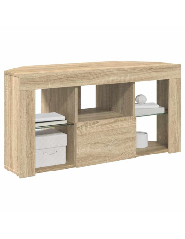 Mobile TV LED Angolare Rovere Sonoma 100 x 40 x 50 cm