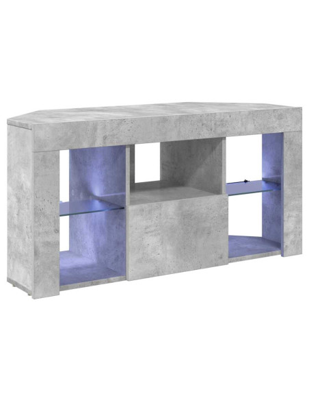 Mobile TV LED Angolare 100 x 40 x 50 cm Grigio cemento