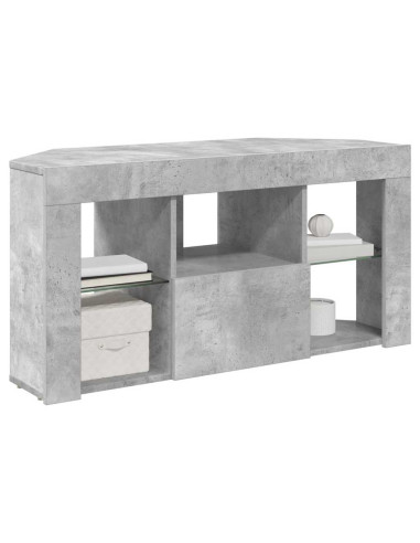 Mobile TV LED Angolare 100 x 40 x 50 cm Grigio cemento