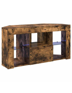 Mobile TV LED Angolare 100 x 40 x 50 cm Rovere fumé 2