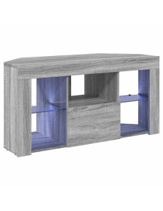 Mobile TV LED Angolare 100 x 40 x 50 cm Grigio Sonoma 2