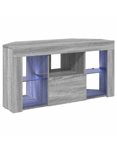 Mobile TV LED Angolare 100 x 40 x 50 cm Grigio Sonoma