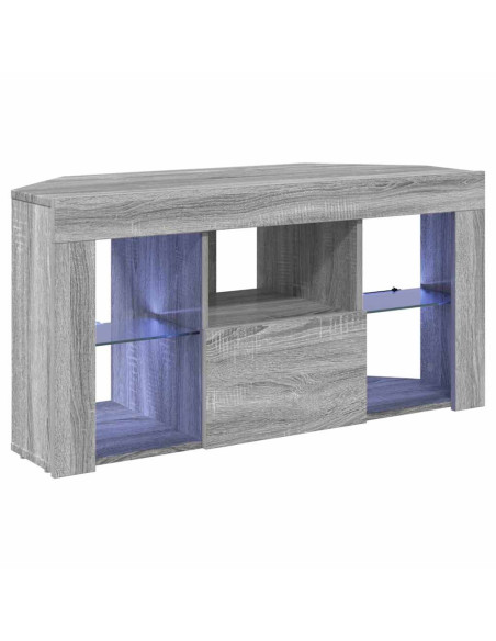 Mobile TV LED Angolare 100 x 40 x 50 cm Grigio Sonoma