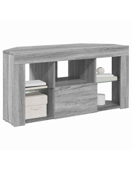 Mobile TV LED Angolare 100 x 40 x 50 cm Grigio Sonoma