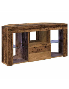 Mobile TV LED Angolare 100 x 40 x 50 cm Legno vecchio 2