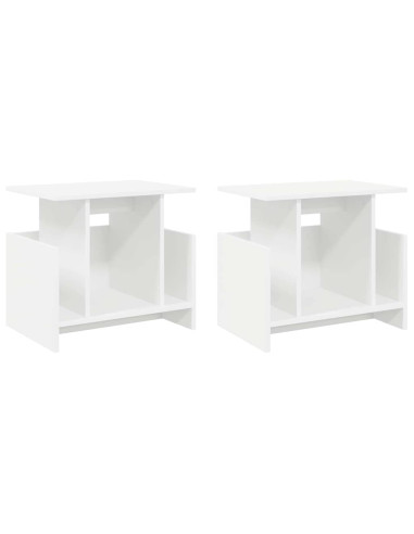 Supporto TV 2 pcs Bianco 50 x 35 x 45 cm Legno multistrato