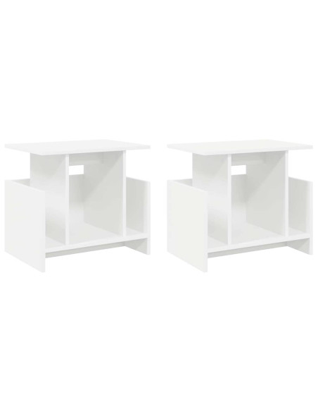 Supporto TV 2 pcs Bianco 50 x 35 x 45 cm Legno multistrato